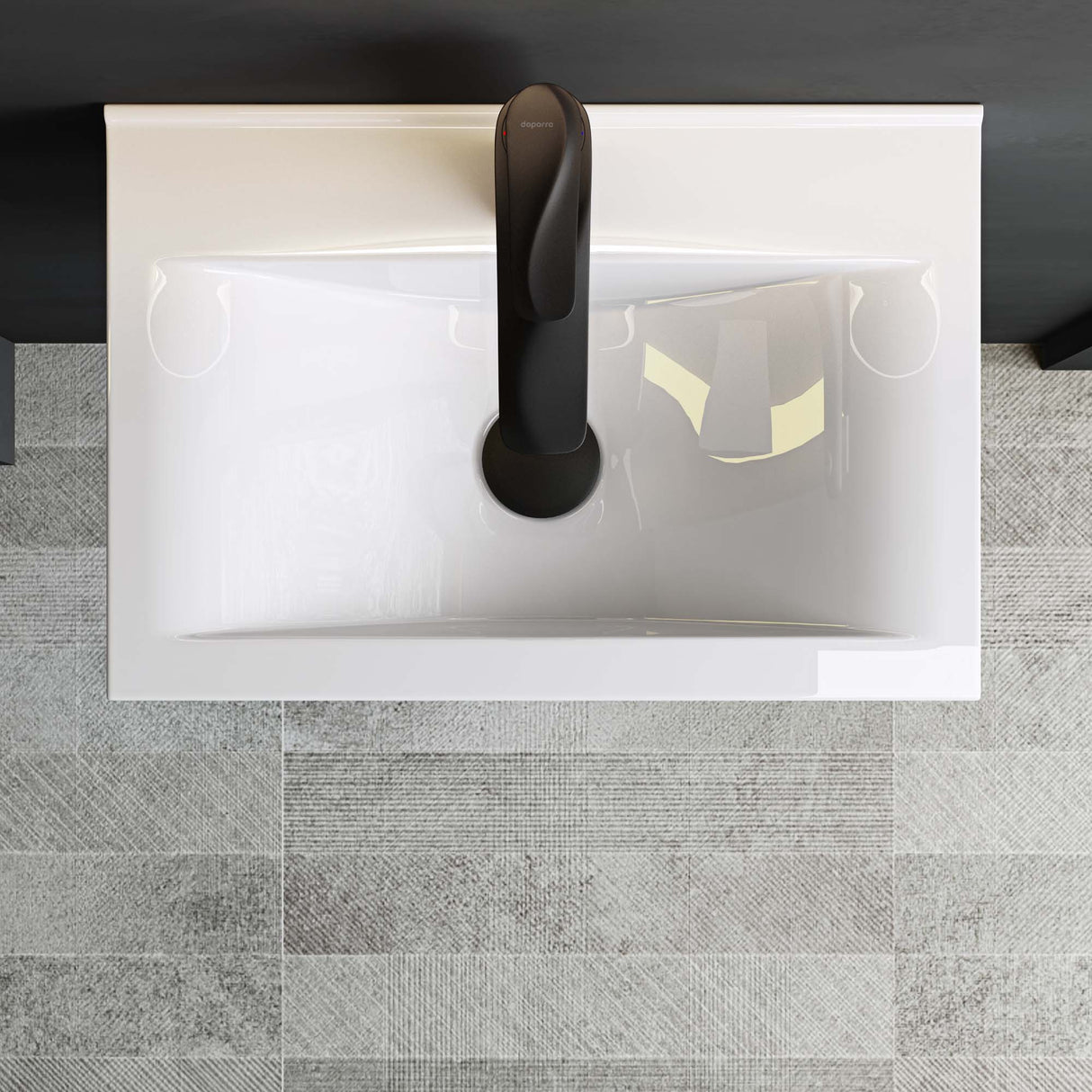 glasvilla Waschbecken Aufsatzwaschbecken, BTH: 45x30,5x10,5cm, in weiß, aus Keramik, eckig, mit Nano-Beschichtung/Lotus-Effekt Brüssel118c