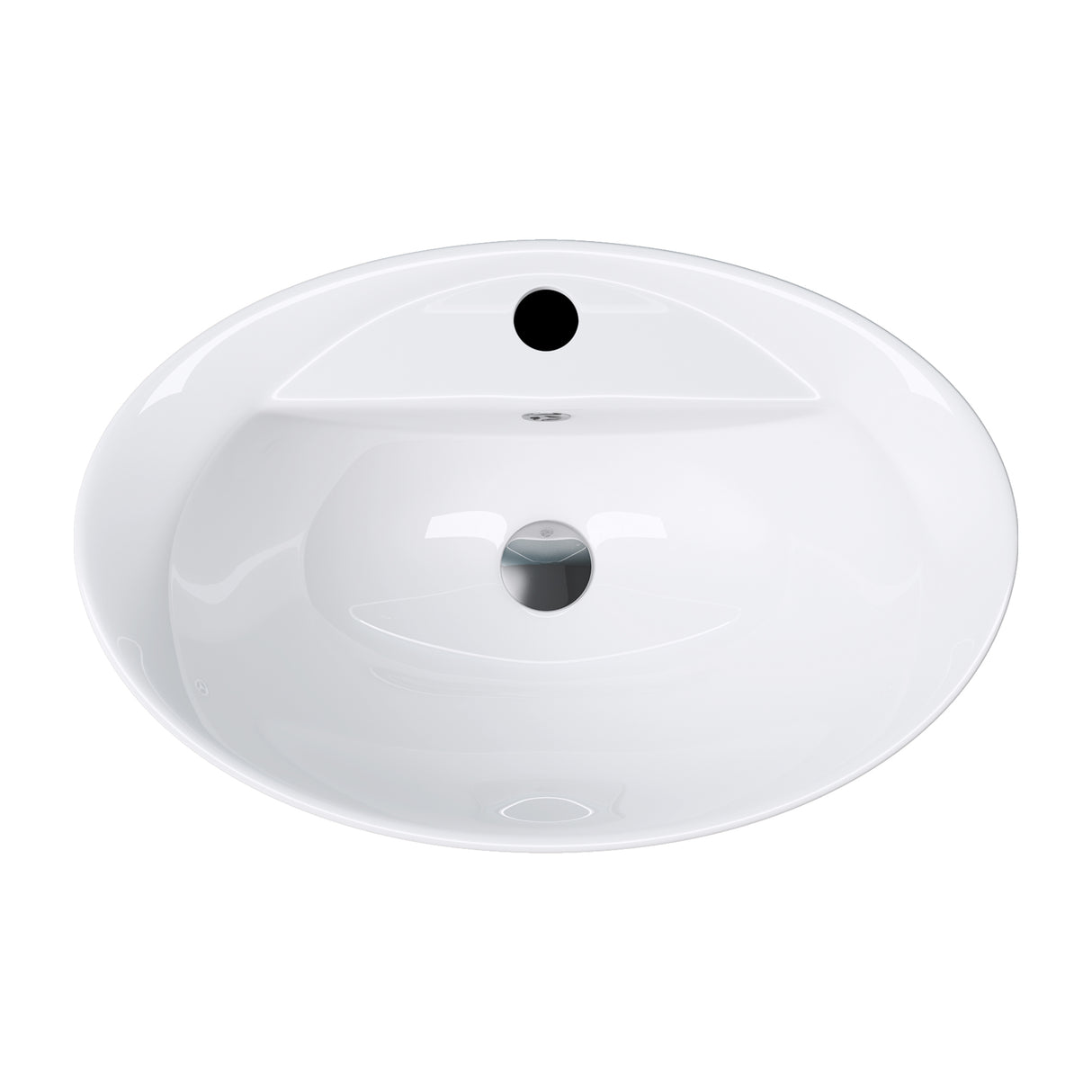 glasvilla Waschbecken Aufsatzwaschbecken,weiß Brüssel302 aus Keramik,mit Nano-Beschichtung