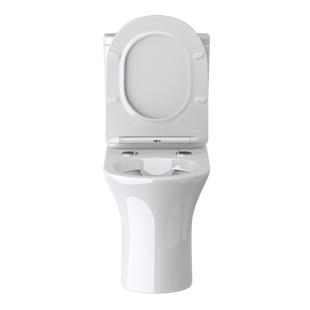 glasvilla Stand-WC Toilette Stand Toilette aus Keramik Spülrandloses WC bodenstehenden Toiletten