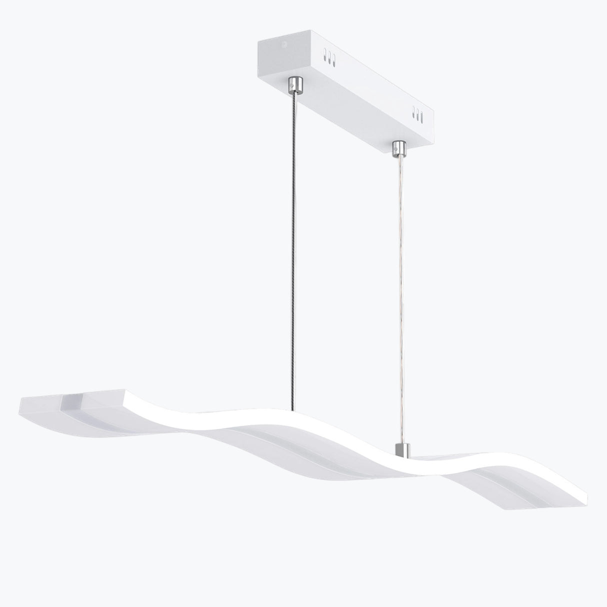 Glasvilla Design – Lámpara colgante LED 97 cm regulable con mando, 3000K–6000K, cable ajustable (36W)