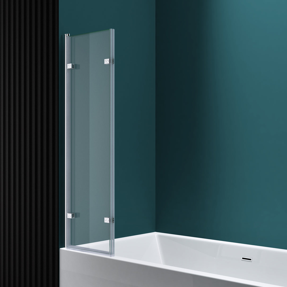 glasvilla Duschwand para bañera pared de bañera mampara de bañera 6mm vidrio de seguridad con sellado NANO accesorio de bañera separación de bañera Cortona116