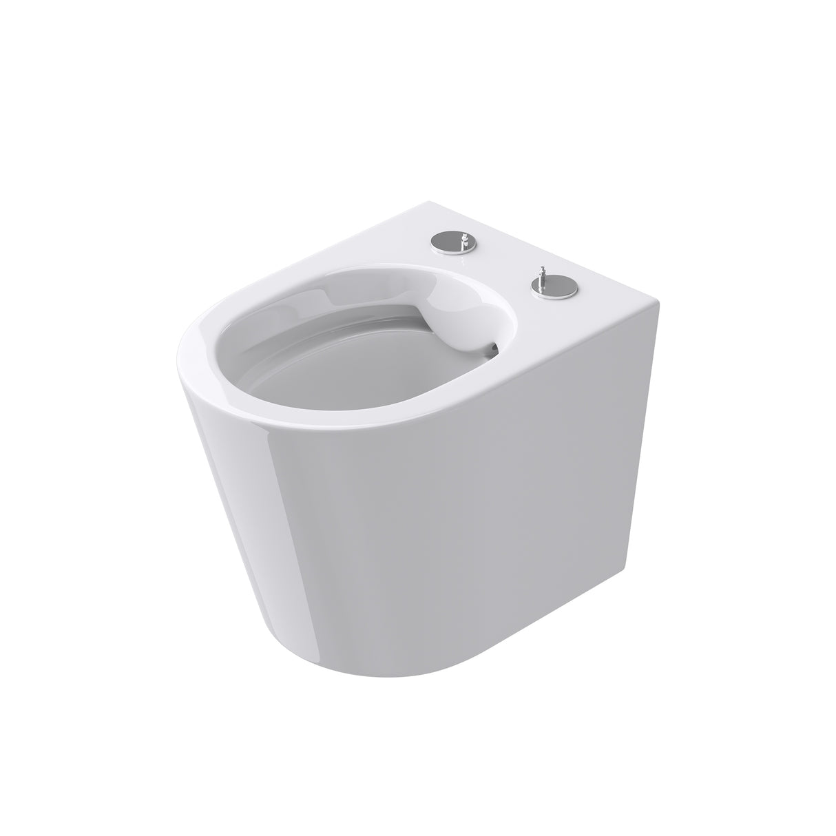 glasvilla Sanitari Bagno Sospeso in Ceramica, WC Sospeso senza Brida con Chiusura di Soft Close Aachen108