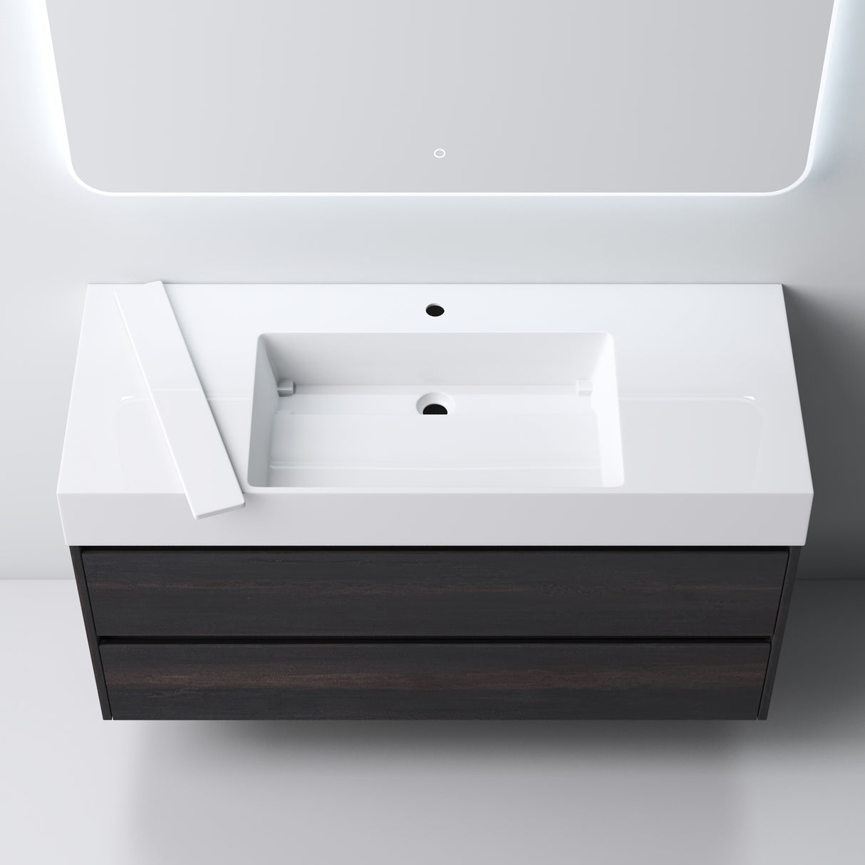 glasvilla Mobile Bagno Sospeso 120x48x63cm con 2 cassetti Mobile da Bagno con Lavabo Deep