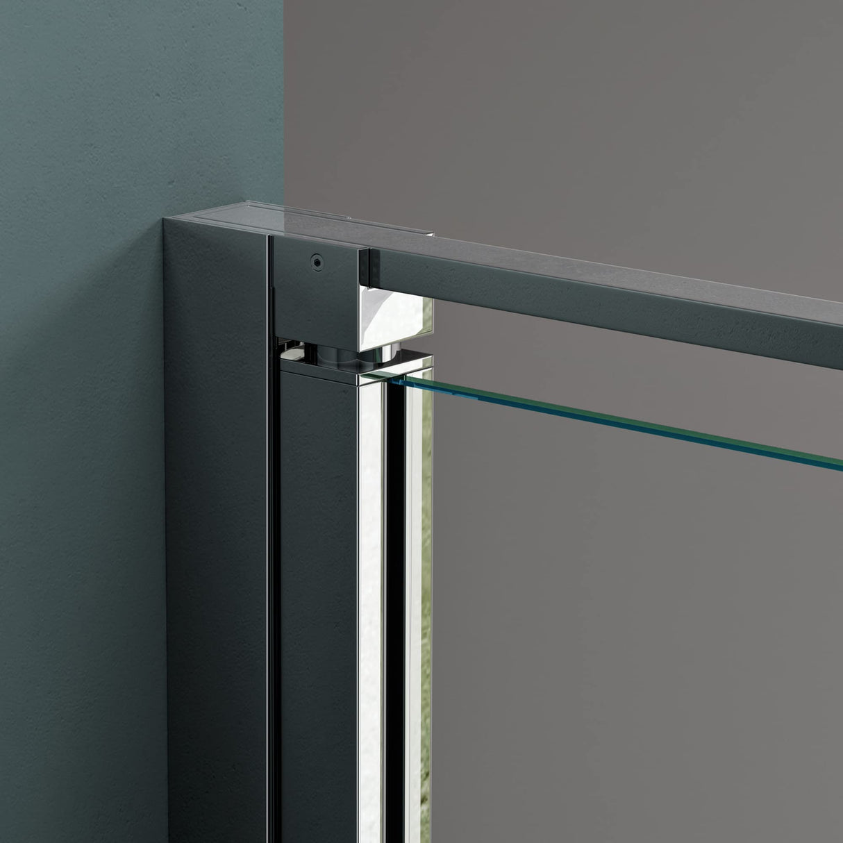 glasvilla Box Doccia a Nicchia in Vetro di Sicurezza 8mm con Meccanismo di Sollevamento e Abbassamento Cabina Doccia Cromata e Nera in Vetro Trasparente e Parzialmente Smerigliato Box Doccia con Rivestimento Nano Teramo36K