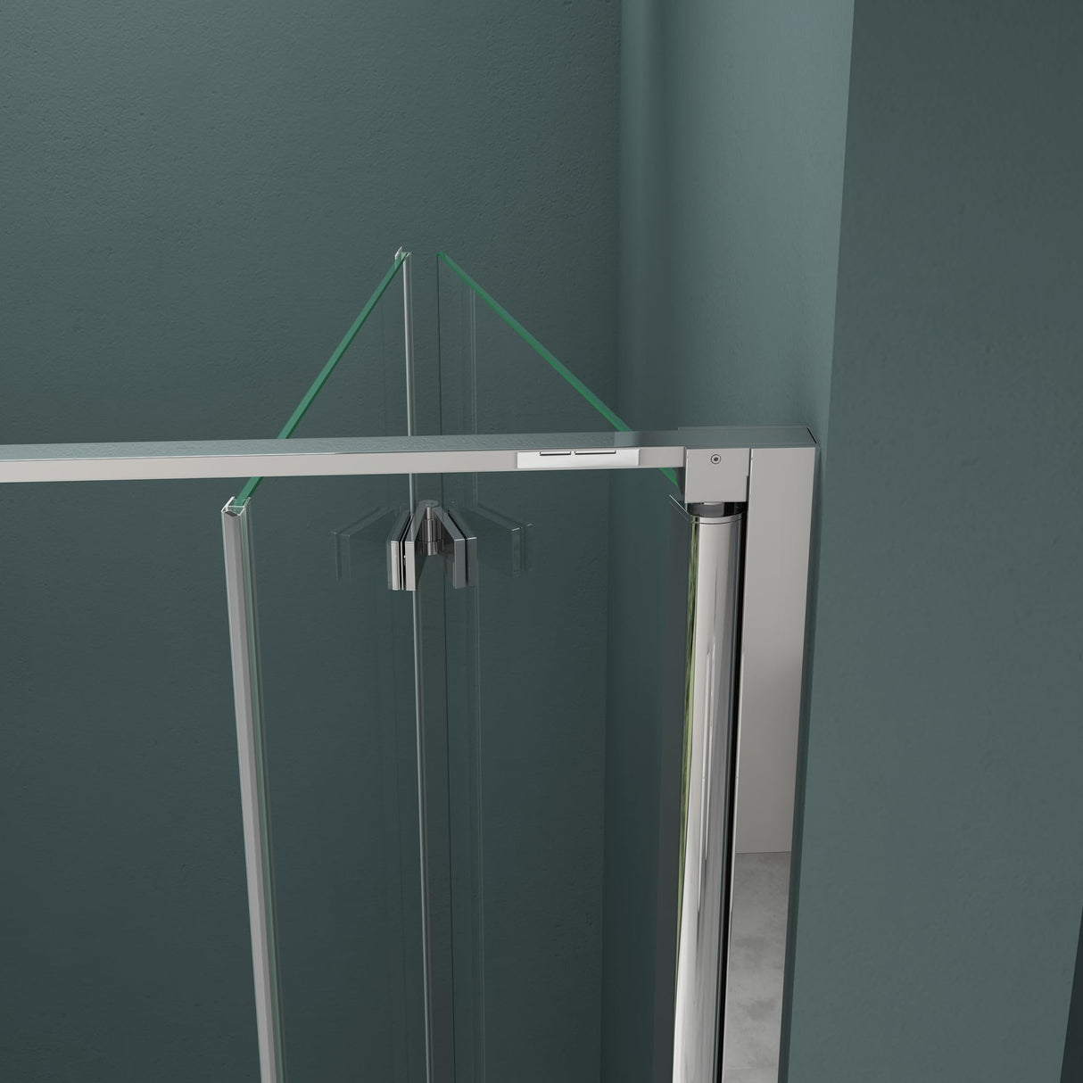 glasvilla Box Doccia a Nicchia in Vetro Trasparente 8mm Cabina Doccia in Vetro di Sicurezza ESG con Rivestimento Nano Parete Doccia a Nicchia Teramo37K