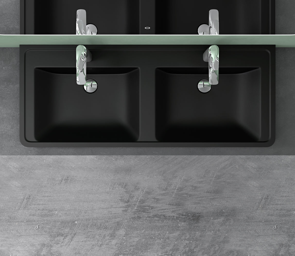 glasvilla Waschbecken Einbauwaschbecken Rechteckige Waschschale aus Mineralguss mit Überlauf Col8