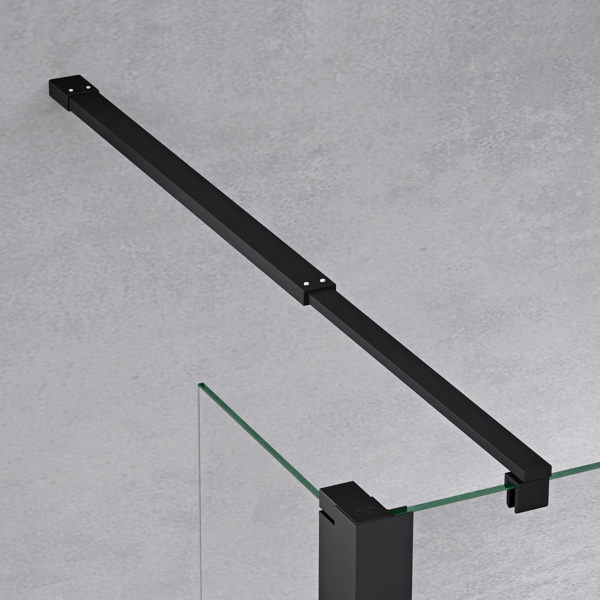 glasvilla Walk-In Duschwand für Dusche Duschabtrennung 10mm Klarglas mit 30cm Nebenteil ESG-Sicherheitsglas mit Nanobeschichtung Runder & Rechteckiger Stabilisator Bremen02K-Plus