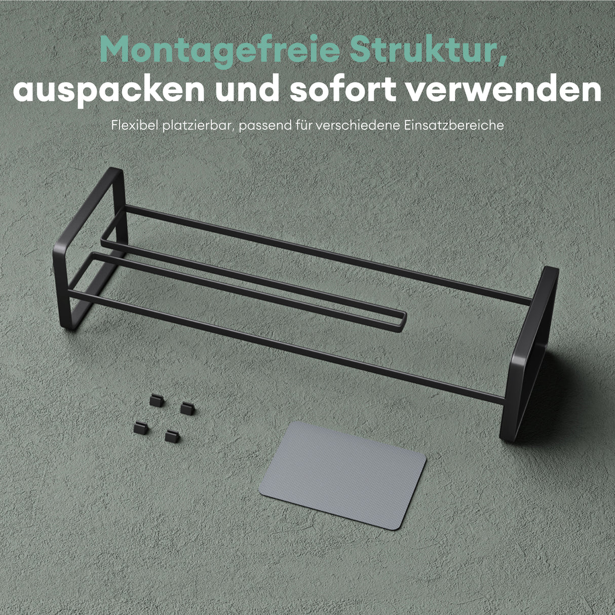 glasvilla Porta Carta Igienica da Terra con Mensola 16x12x52cm, Porta Rotolo di Carta Igienica in Acciaio al Carbonio con Rivestimento Impermeabile e Antiruggine, Senza Installazione Reglo-04