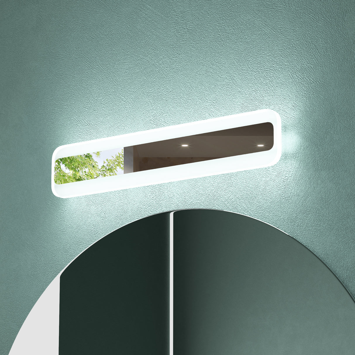 glasvilla Spiegelleuchte LED Badlampe | Spiegellampe, 3000K-6000K Badezimmer Lampe | 3 Farben Dimmbar Schminkleuchte 14W LumaRay