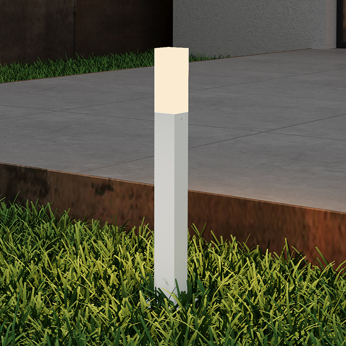 éclairage extérieur glasvilla IP65 éclairage de chemin extérieur | Borne lumineuse pour jardin, lampadaire 3000K, lampe de jardin | Lampadaire d'extérieur 3W Deus Lumina