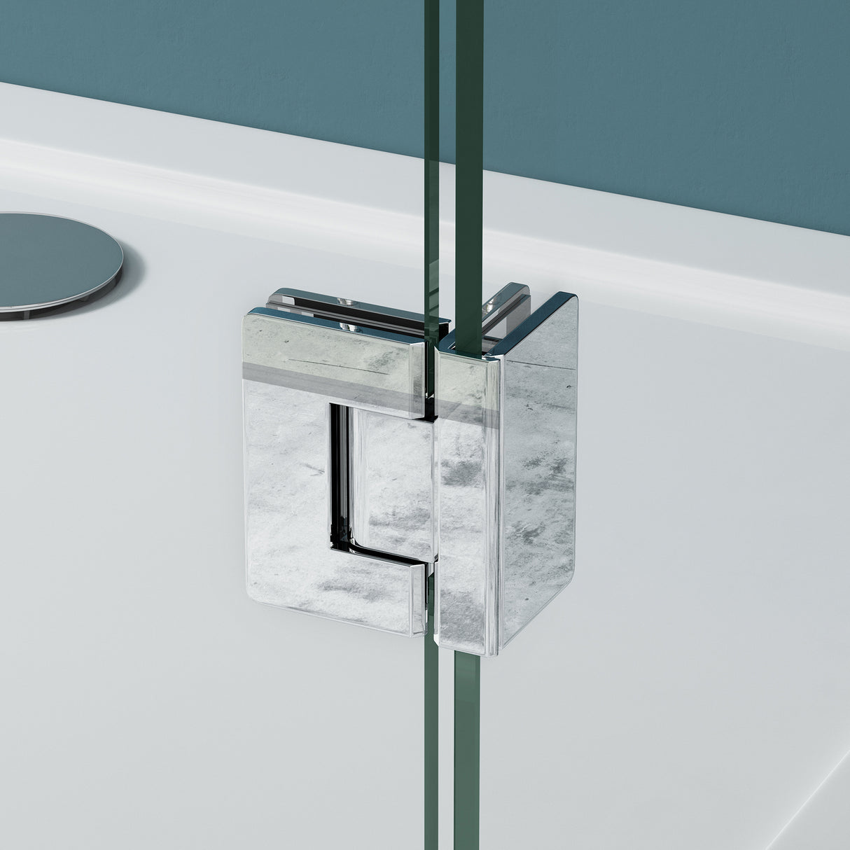 glasvilla Box Doccia a U, Cabina Bagno in Vetro Trasparente 8mm con Porta Girevole Box Cabina Doccia Angolare Ravenna40UK