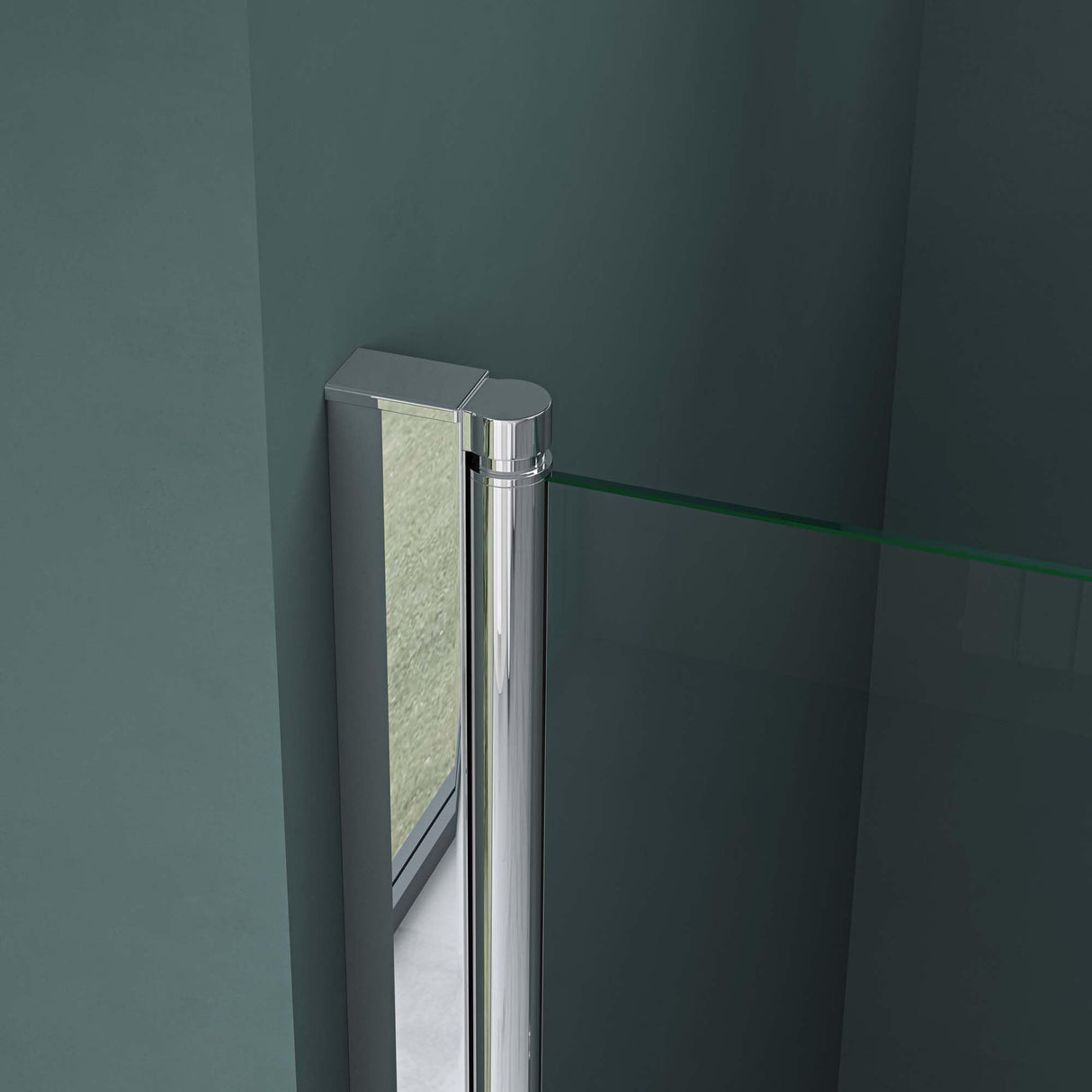 glasvilla Box Doccia a Nicchia in Vetro con Porte Scorrevoli Box Cabina Doccia in Vetro Trasparente e Parzialmente Satinato di Sicurezza ESG con Rivestimento Nano Teramo26K+MS