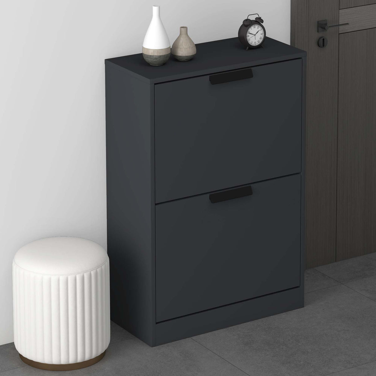 glasvilla Schuhschrank Schuhkommode Schuhkipper BxTxH: 60x28x89 cm Schmal zapatero Muebles Schuhschrank01