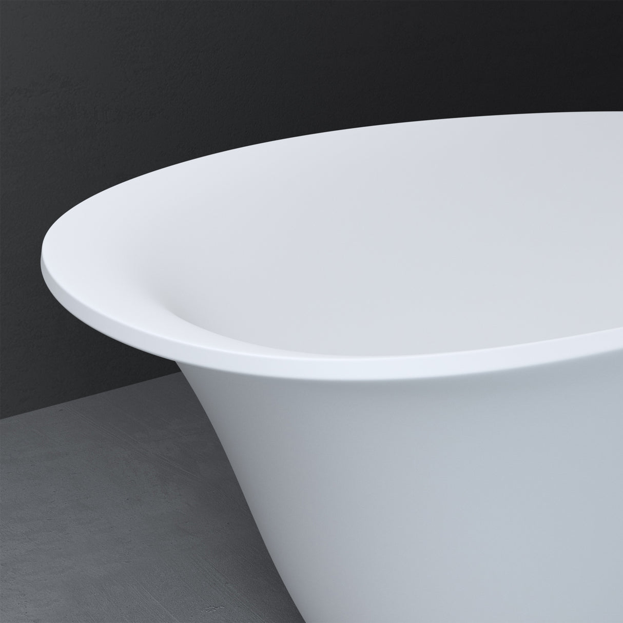 glasvilla Bañera independiente Blanco mate de mineral fundido Bañera de pie incl. sellado Nano