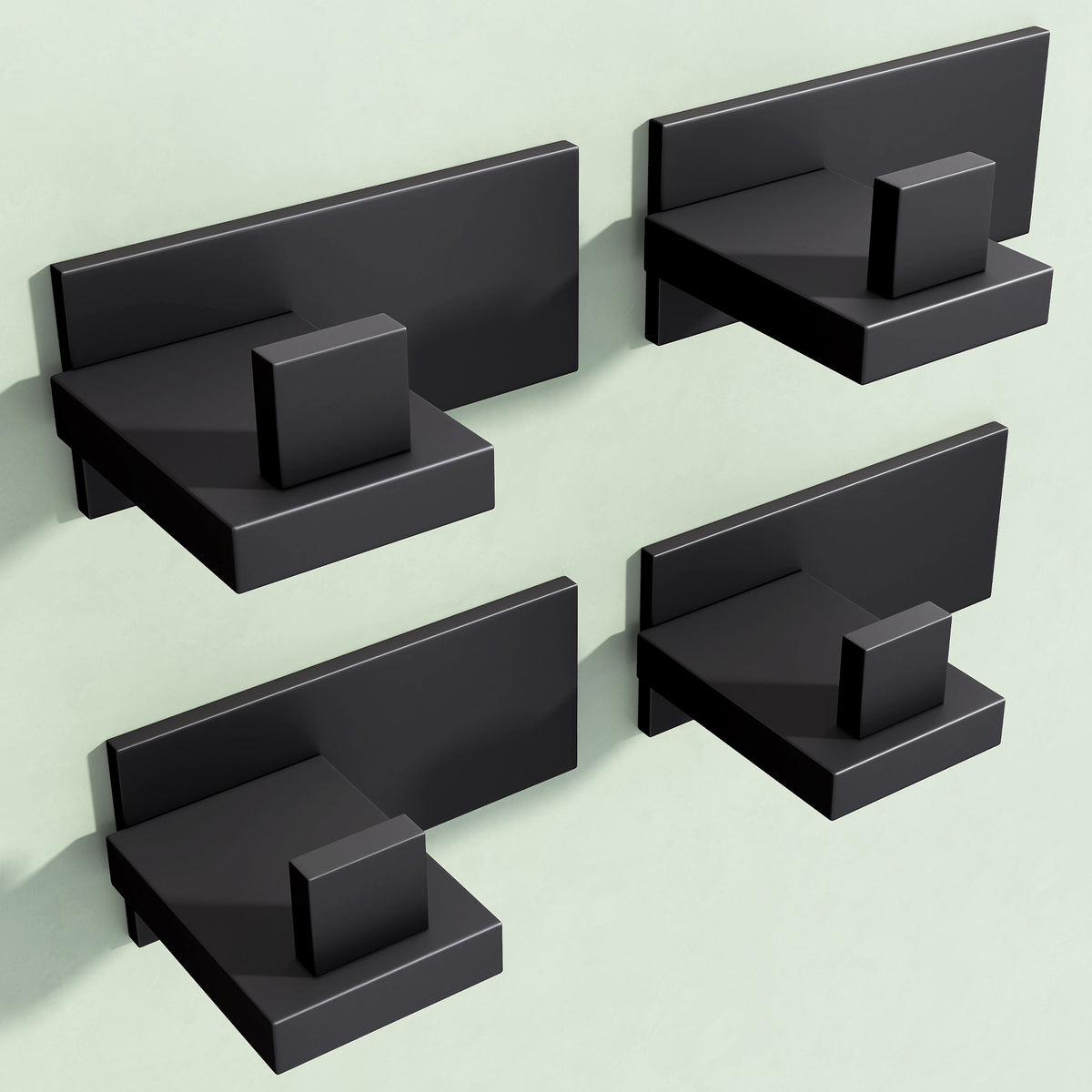 glasvilla Kleiderhaken Wandgarderobe Wandhaken aus Edelstahl Garderobenleiste Garderobenhaken Stalo-06+Stalo-07