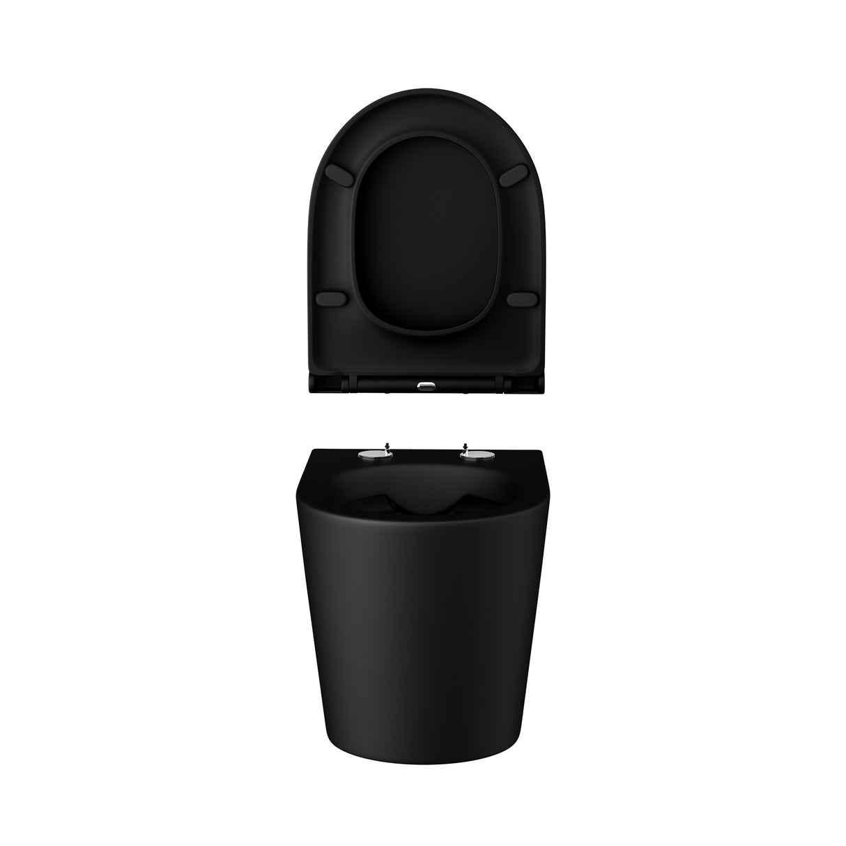 glasvilla Sanitari Bagno Sospeso in Ceramica, WC Sospeso senza Brida con Chiusura di Soft Close Aachen108