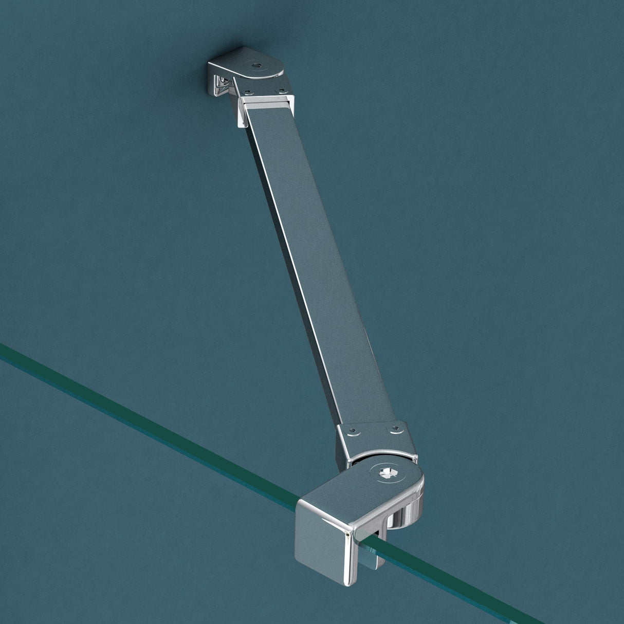 glasvilla Cabina de Ducha U-Forma Separación de Ducha Cabina de Ducha Marco de Aluminio Vidrio de Seguridad ESG Vidrio Transparente Doble Puerta Ravenna66UK