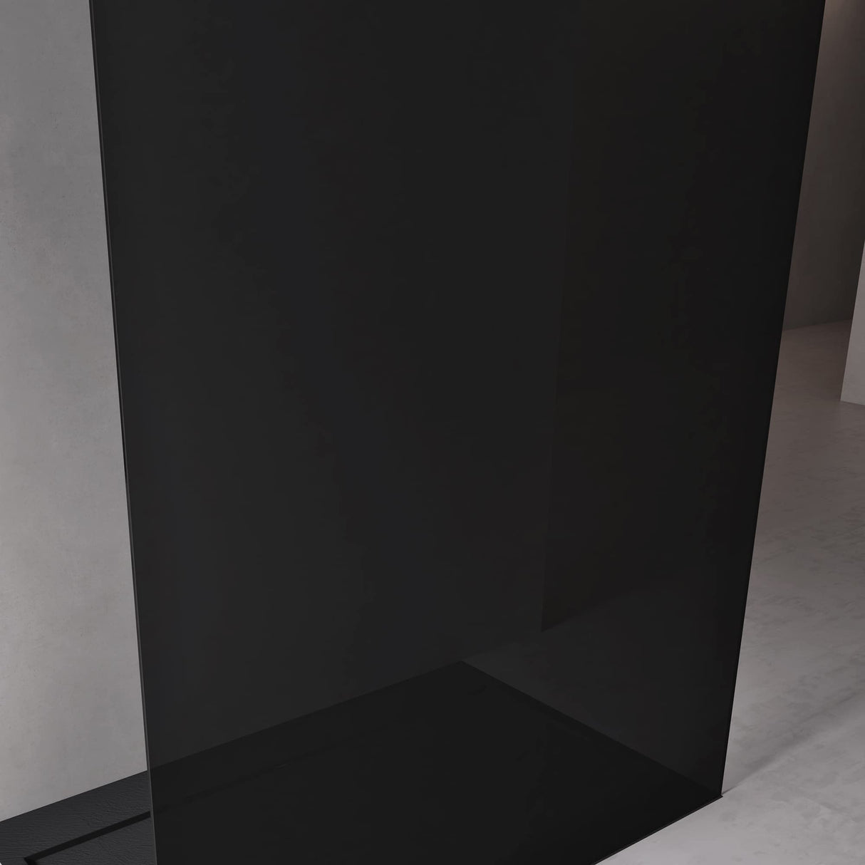 glasvilla Mampara de ducha Separación de ducha 2 Barra de soporte para ducha a ras de suelo 10mm vidrio de seguridad ESG con recubrimiento nano Estabilizador rectangular Bremen02+2