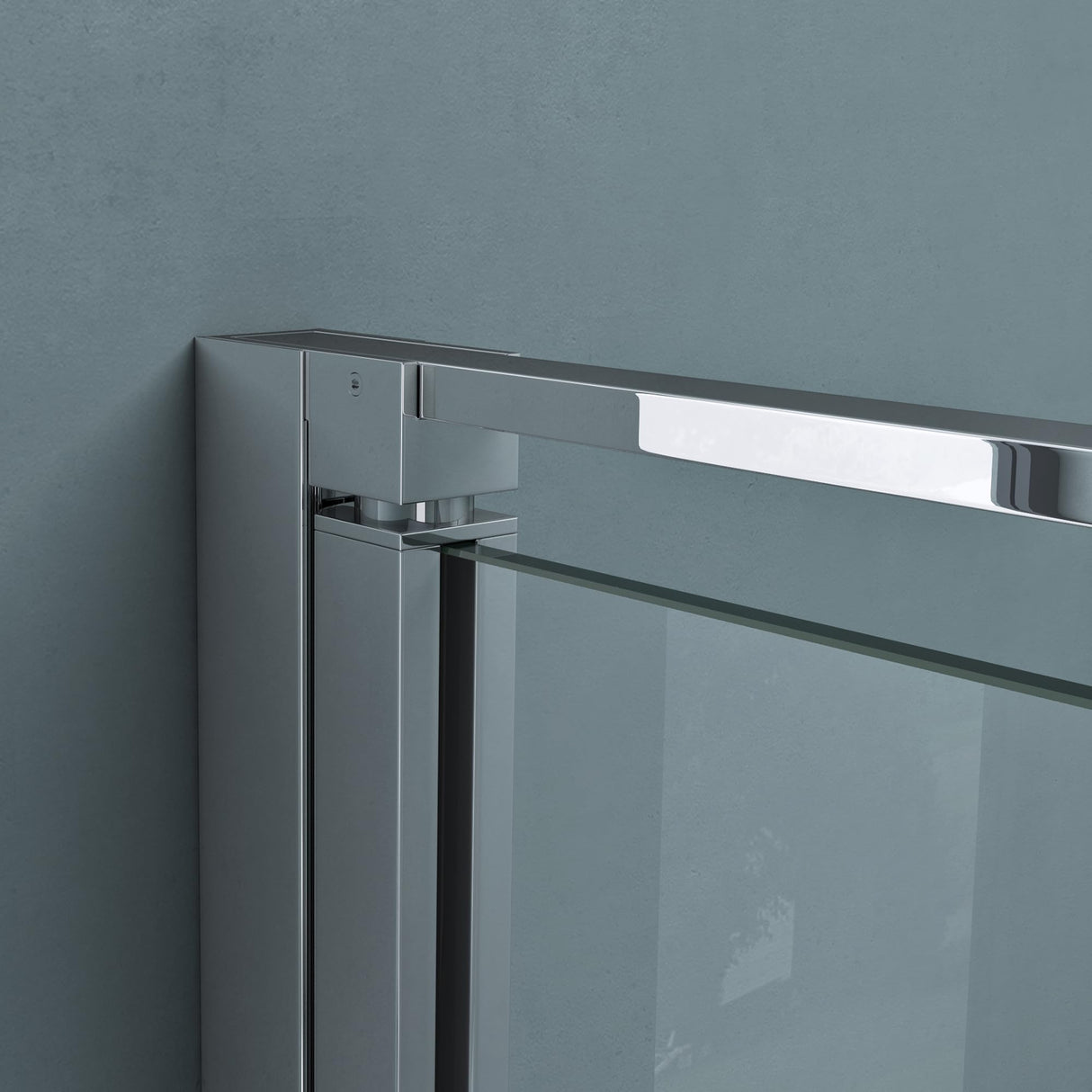 glasvilla Cabina de Ducha Cromo y Negro Separación de Ducha con Puerta Abatible Mecanismo de Elevación y Bajada 8mm Vidrio de Seguridad ESG Recubrimiento Nano Ravenna66K