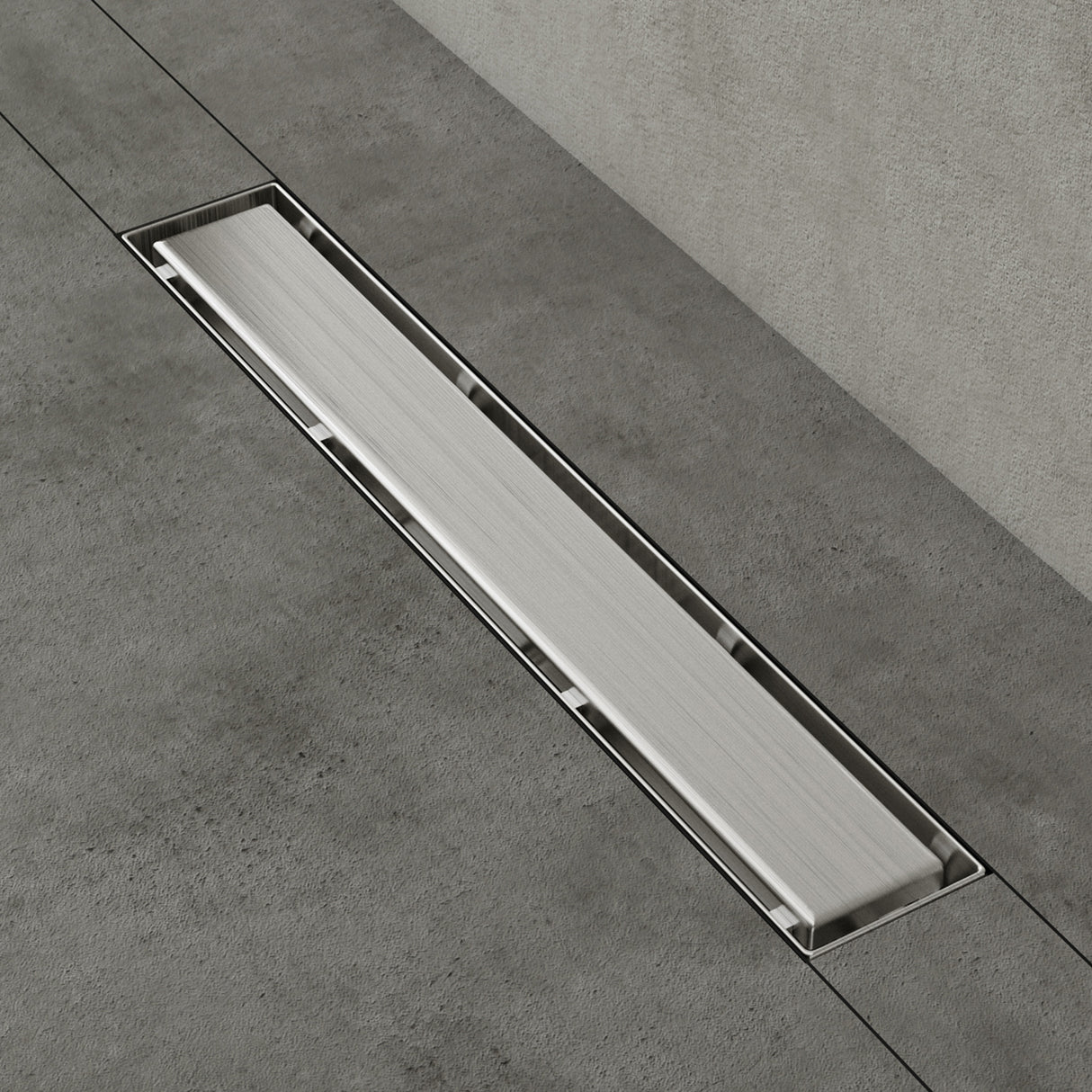 glasvilla Canaletta Scarico in Acciaio Inox per Box Doccia Canalina di Scarico Doccia a Pavimento Piastrellabile con Filtro per Capelli KE110