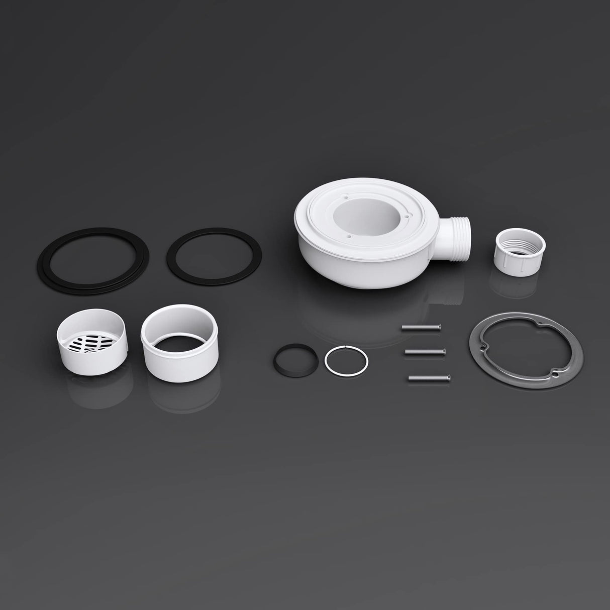 glasvilla Piletta di Scarico per Piatto Doccia Sifone di Scarico per Piatto Doccia Raccordo di Scarico