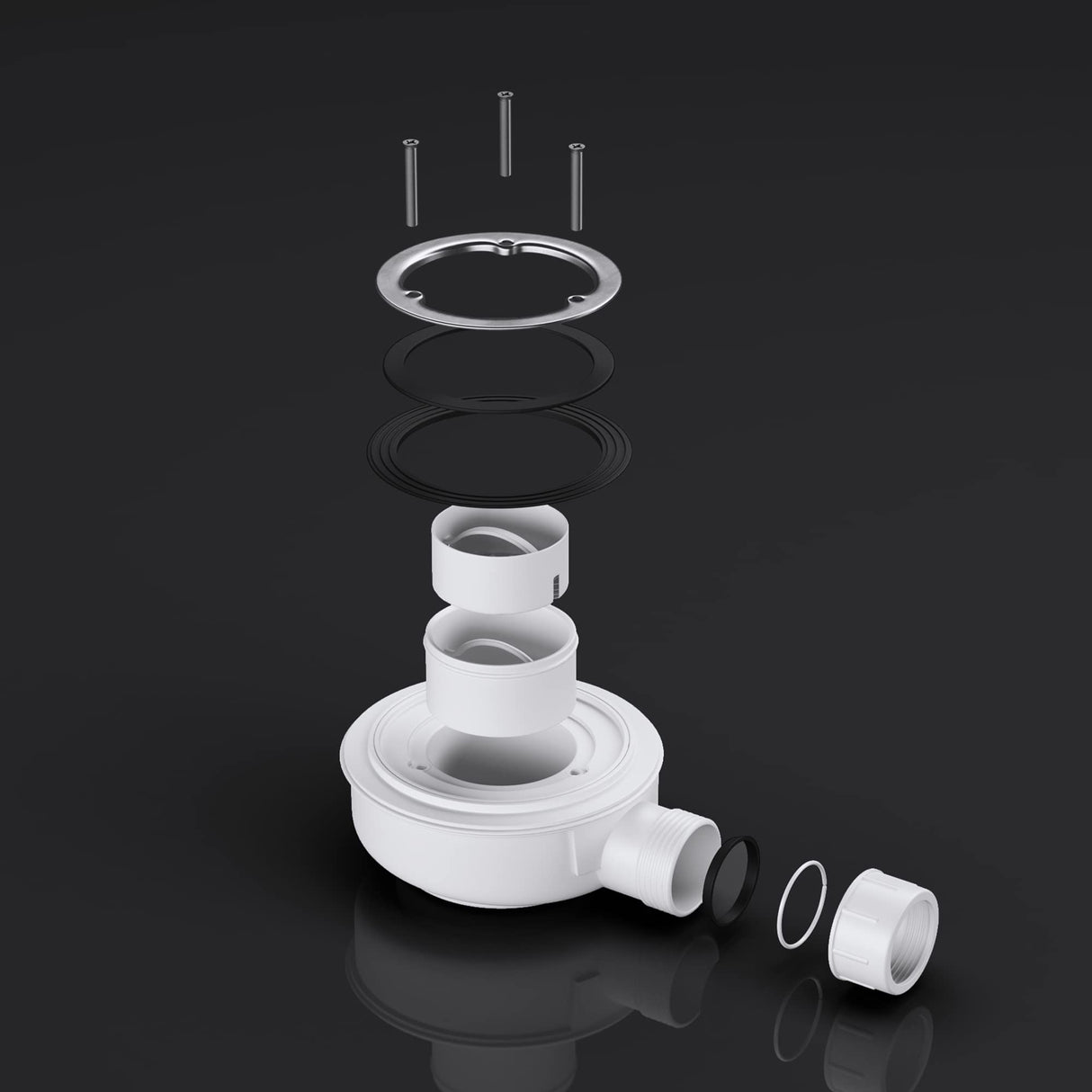 glasvilla Piletta di Scarico per Piatto Doccia Sifone di Scarico per Piatto Doccia Raccordo di Scarico