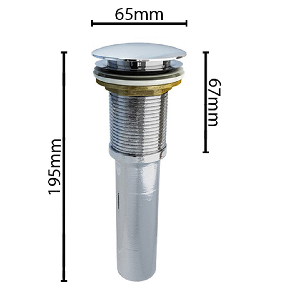 glasvilla Ablaufgarnitur Waschbeckenstöpsel | Waschtisch Stöpsel für alle DIN-Waschbecken