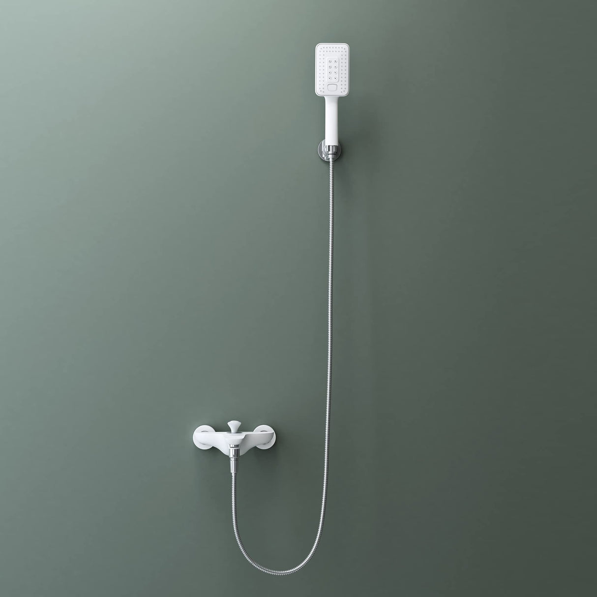 glasvilla Soffione Doccia con Miscelatore Monocomando Saliscendi Sistema Doccetta a 3 Getti per Bagno/Vasca Bagno/Doccia