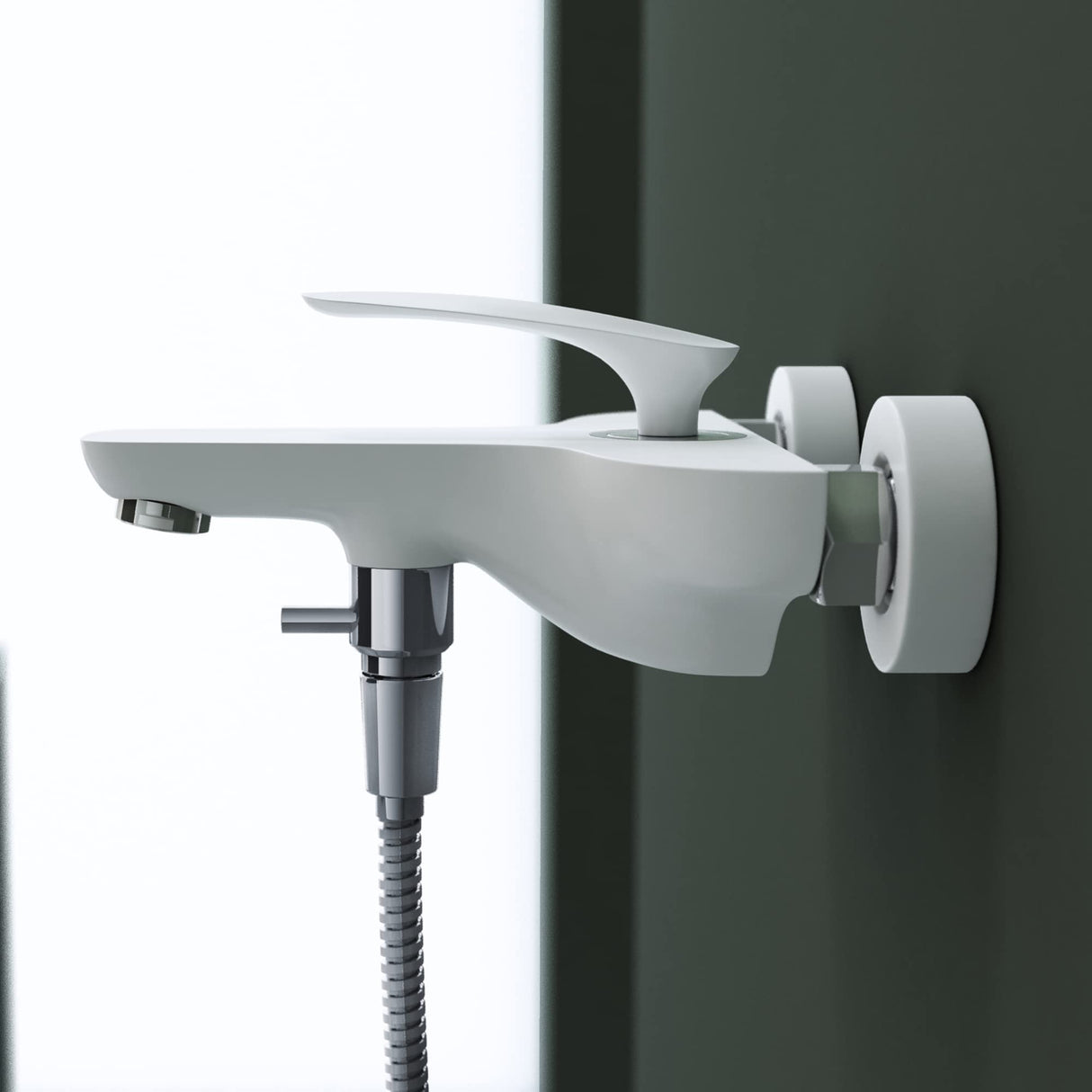 glasvilla Soffione Doccia con Miscelatore Monocomando Saliscendi Sistema Doccetta a 3 Getti per Bagno/Vasca Bagno/Doccia