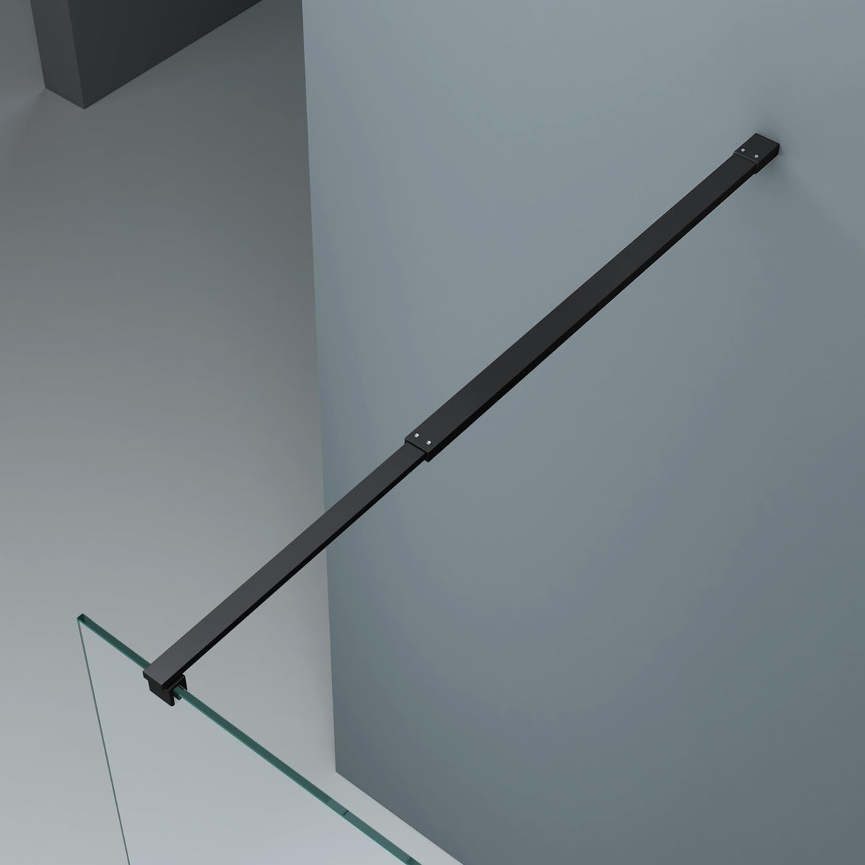 glasvilla Haltestange Duschwand Duschabtrennung Duschglaswand | Stabilisator para ducha Walk in | giratorio 180° para grosor de vidrio de 6-10 mm