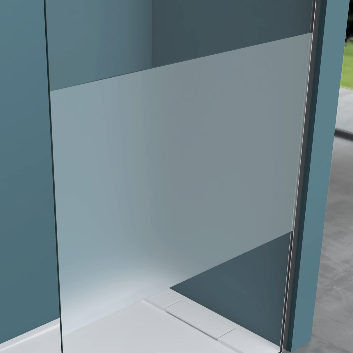 glasvilla Box Doccia Walk-In, Parete Cabina Doccia in Vetro 10mm di Sicurezza ESG con Rivestimento Nano Bremen2MS