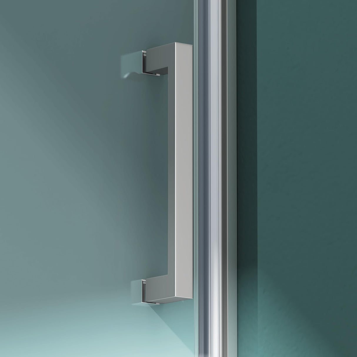 glasvilla Box Doccia a Nicchia in Vetro di Sicurezza 8mm con Meccanismo di Sollevamento e Abbassamento Cabina Doccia Cromata e Nera in Vetro Trasparente e Parzialmente Smerigliato Box Doccia con Rivestimento Nano Teramo36K