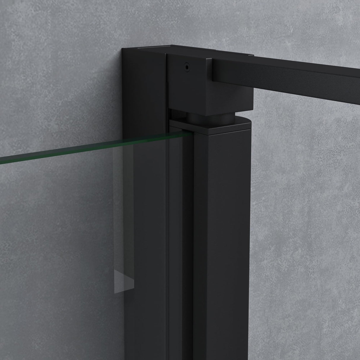 glasvilla Cabina de Ducha Cromo y Negro Separación de Ducha con Puerta Abatible Mecanismo de Elevación y Bajada 8mm Vidrio de Seguridad ESG Recubrimiento Nano Ravenna66K