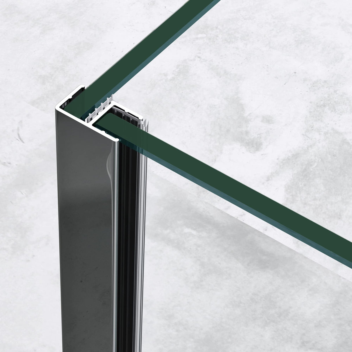 glasvilla Box Doccia Walk-In, Parete Doccia in Vetro Trasparente 8mm di Sicurezza ESG con Stabilizzatore Rettangolare, Cabina Doccia in Vetro con Nano Rivestimento BremenL