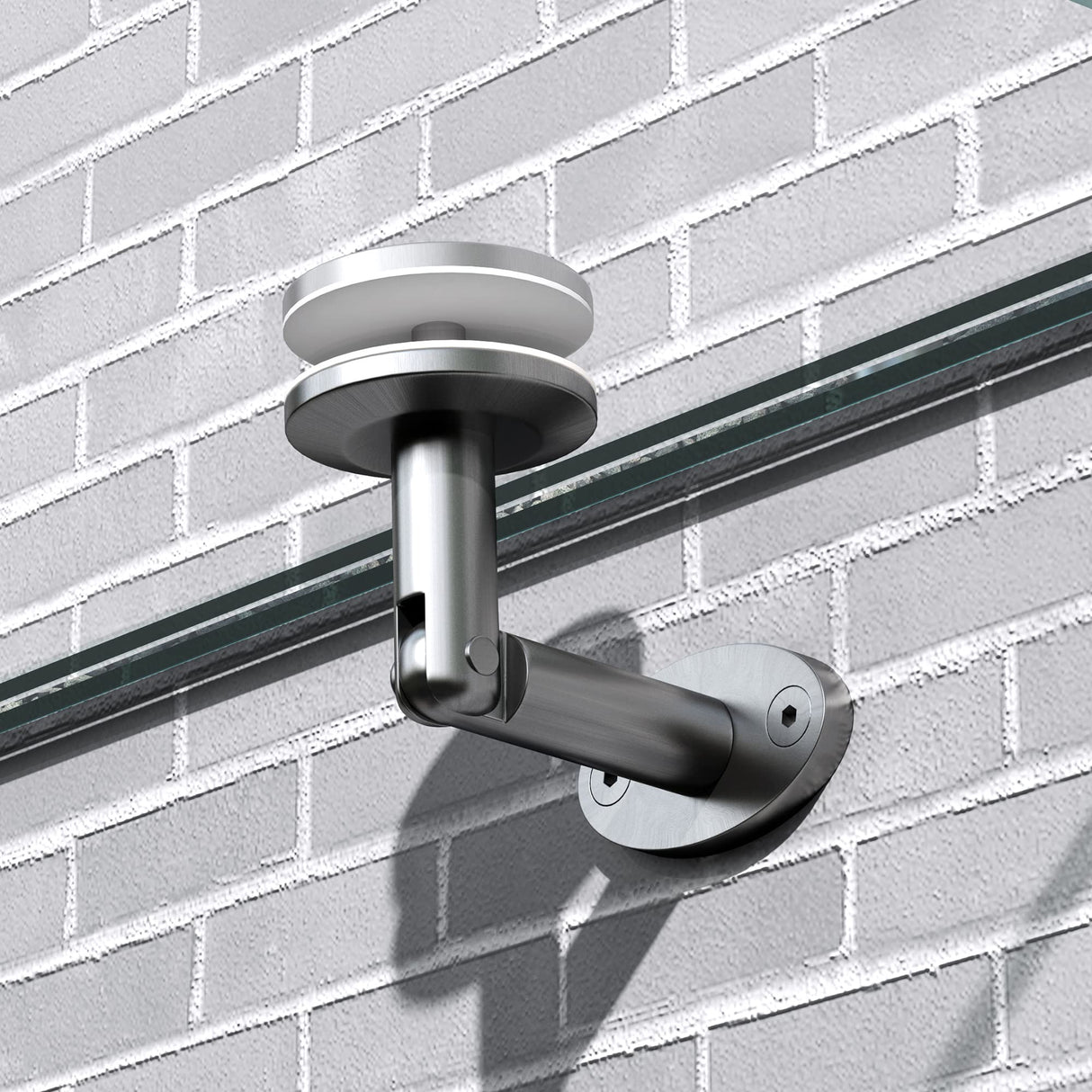 glasvilla Pensilina Tettoia per Porta Esterno, Tettoia Balcone Finestre Tendalino da Esterno con Staffe in Acciaio Inox, Copertura in Vetro per Zona d'ingresso VDG02K