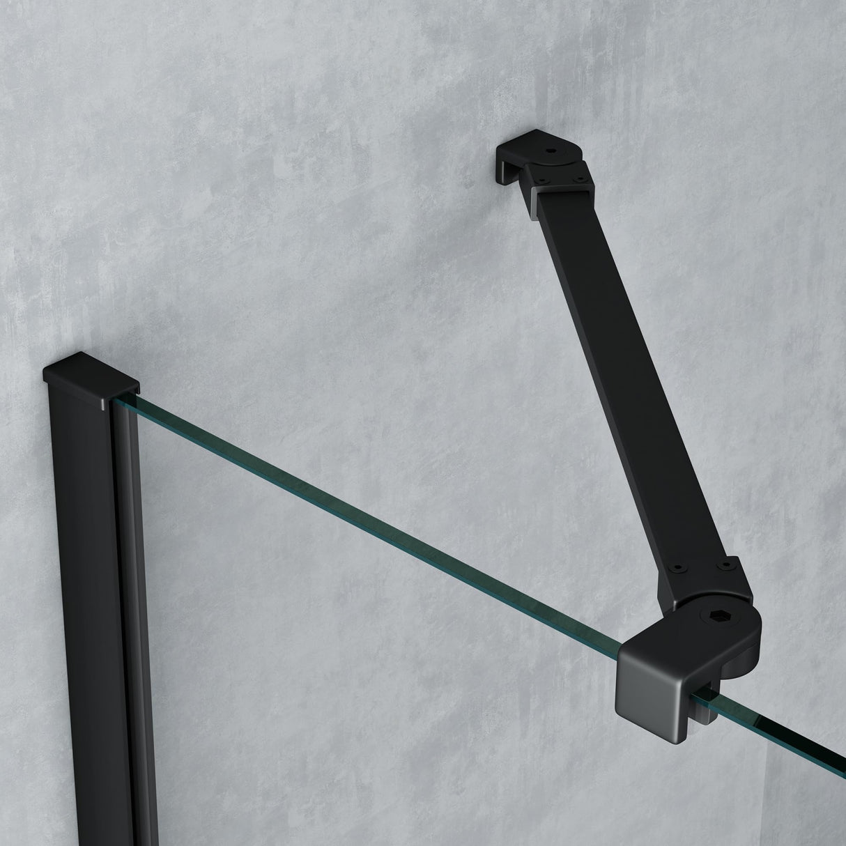 glasvilla Box Doccia in Vetro Trasparente a Forma U Cabina Doccia con Porte Doppie Nera Box Doccia in Vetro ESG Ravenna66UK