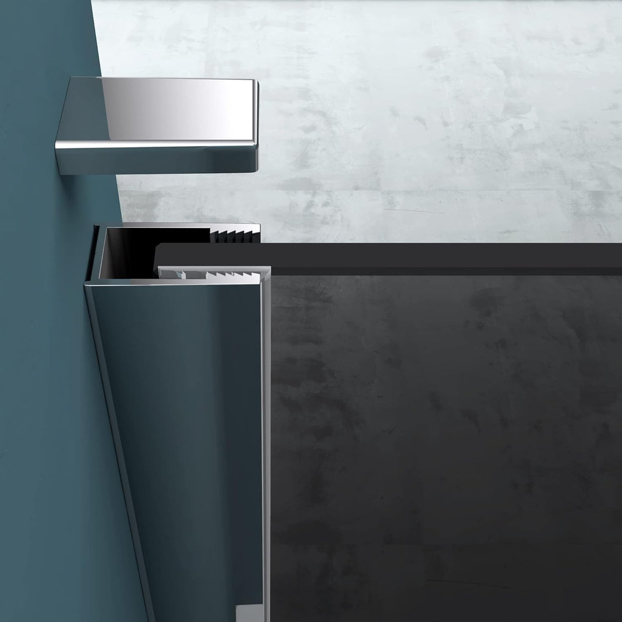 glasvilla Box Doccia Walk-In in Vetro 10mm Parete Doccia in Vetro di Sicurezza ESG con Rivestimento Nano BRAM1 & BRAM2 & BRAM3 Bremen2VG