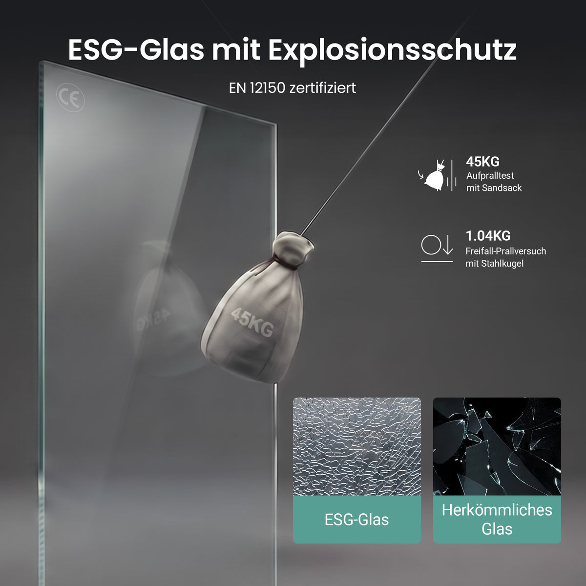glasvilla Duschkabine Eckeinstieg mit Schiebetür nach innen, Eckdusche Duschabtrennung 195cm Höhe, 6mm ESG-Sicherheitsglas Nano-Beschichtung Ravenna69K