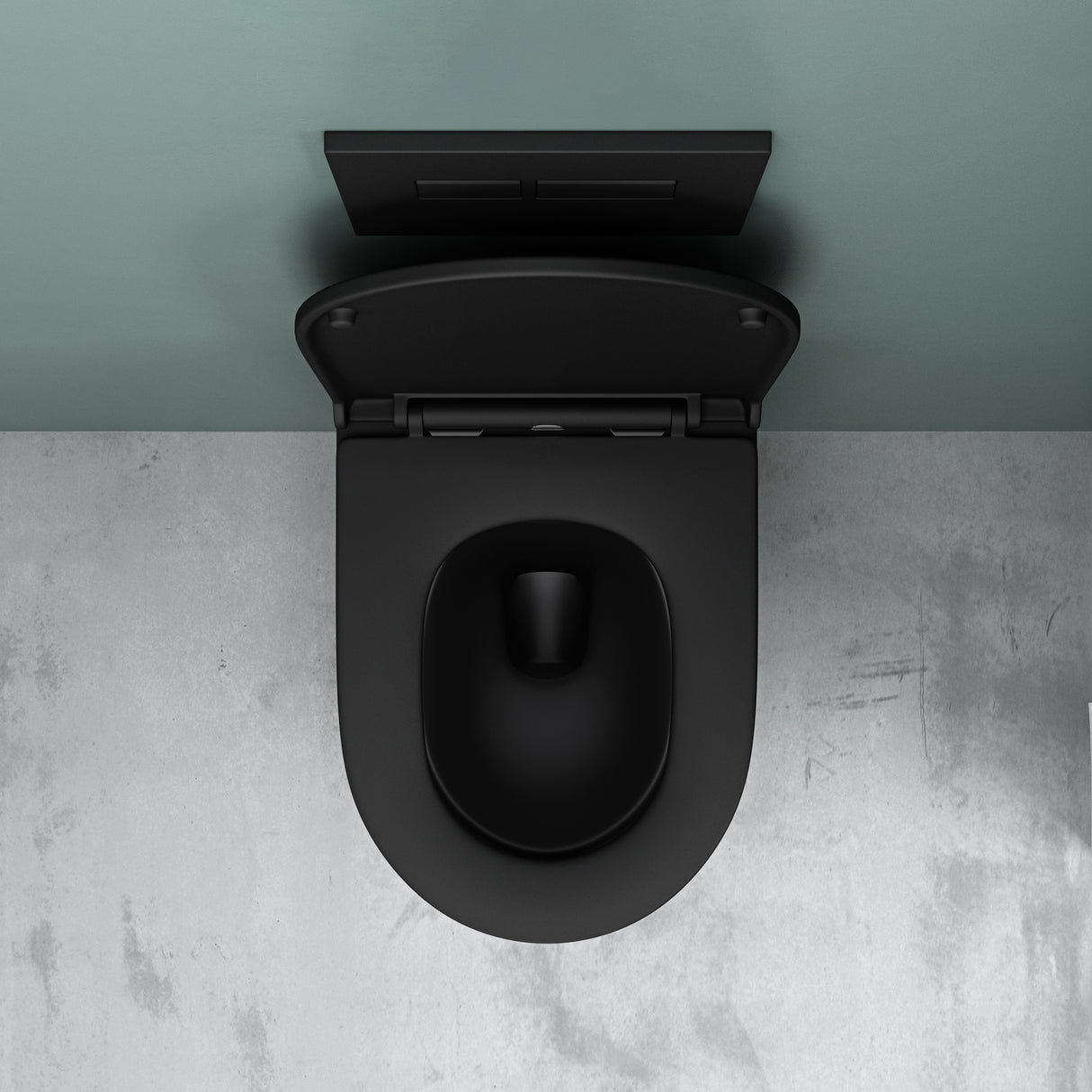 glasvilla Sanitari Bagno Sospeso in Ceramica, WC Sospeso senza Brida con Chiusura di Soft Close Aachen108