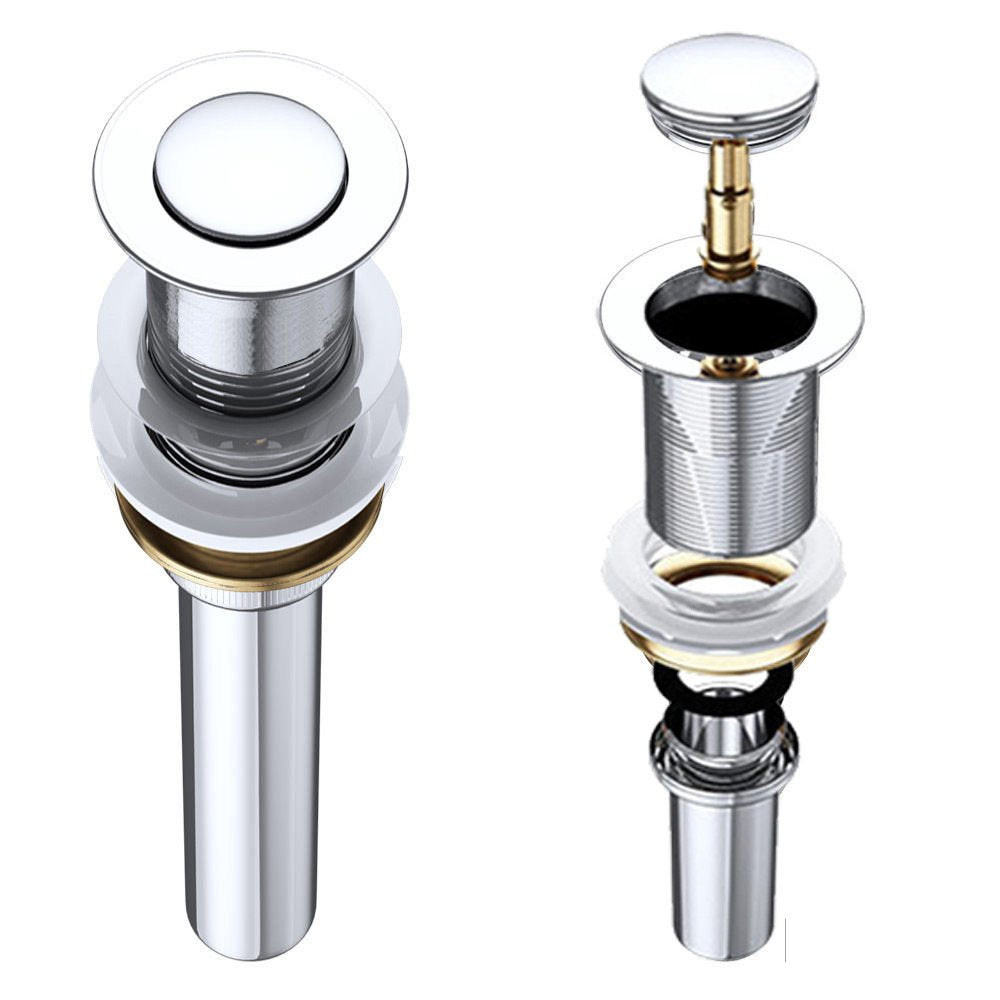 glasvilla Ablaufgarnitur Waschbeckenstöpsel | Waschtisch Stöpsel für alle DIN-Waschbecken