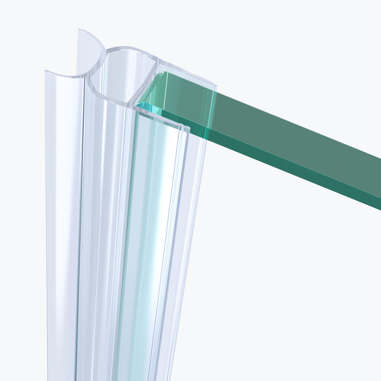 glasvilla Duschdichtung Duschlippe | Duschtürdichtung 6mm - 8mm Glasstärke | Ersatzdichtung Duschtür Duschwand recta
