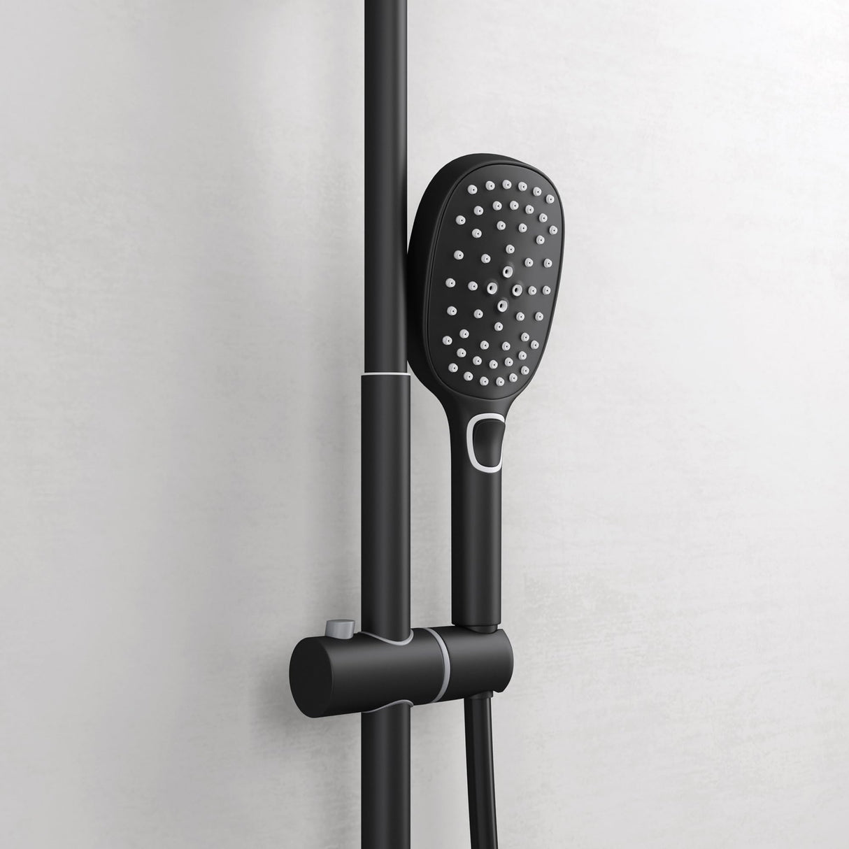 sistema de ducha glasvilla con ducha de mano y de cabeza, ducha de lluvia, grifería de ducha con juego de soporte de pared