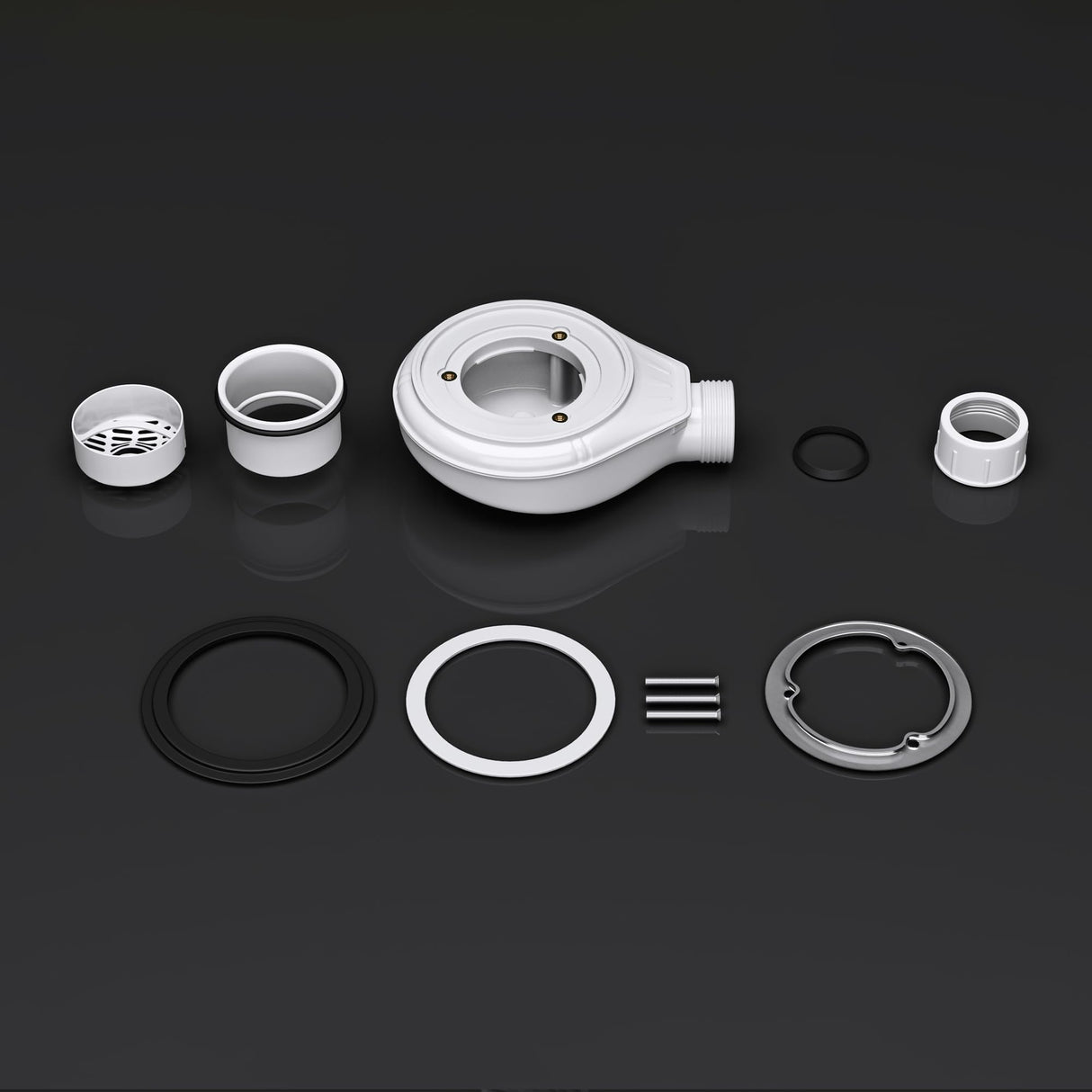 glasvilla Piletta di Scarico per Piatto Doccia Sifone di Scarico per Piatto Doccia Raccordo di Scarico