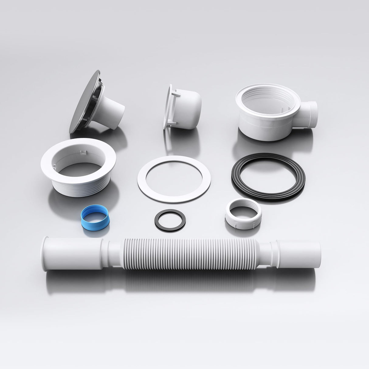 glasvilla Piletta di Scarico per Piatto Doccia Sifone di Scarico per Piatto Doccia Raccordo di Scarico