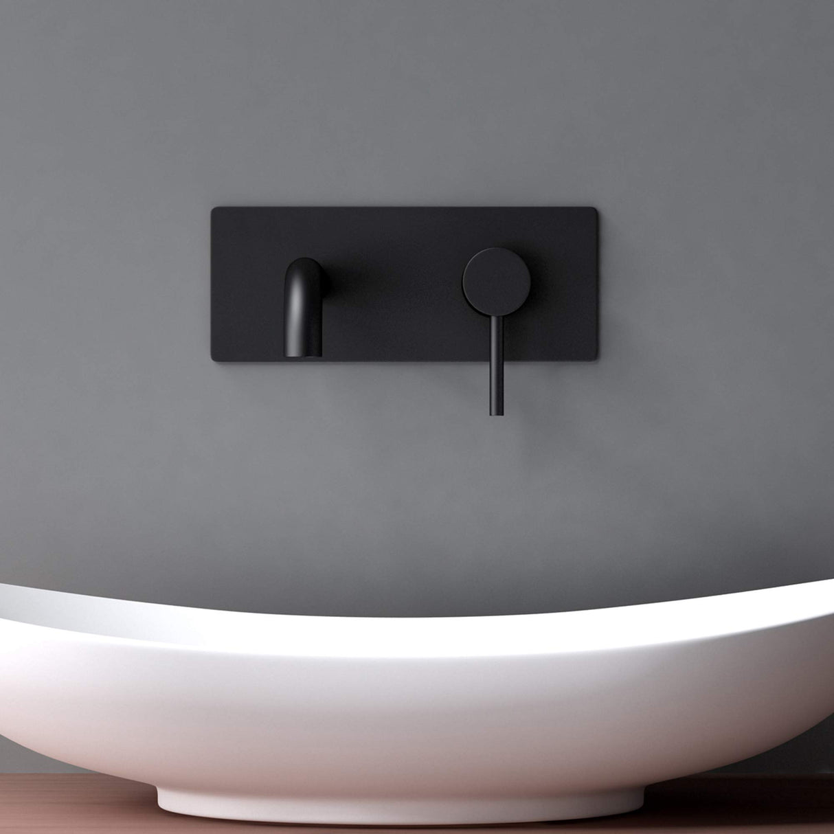 glasvilla Armatur Wandarmatur edel verchromt Waschbeckenarmatur inkl. Einbaukörper