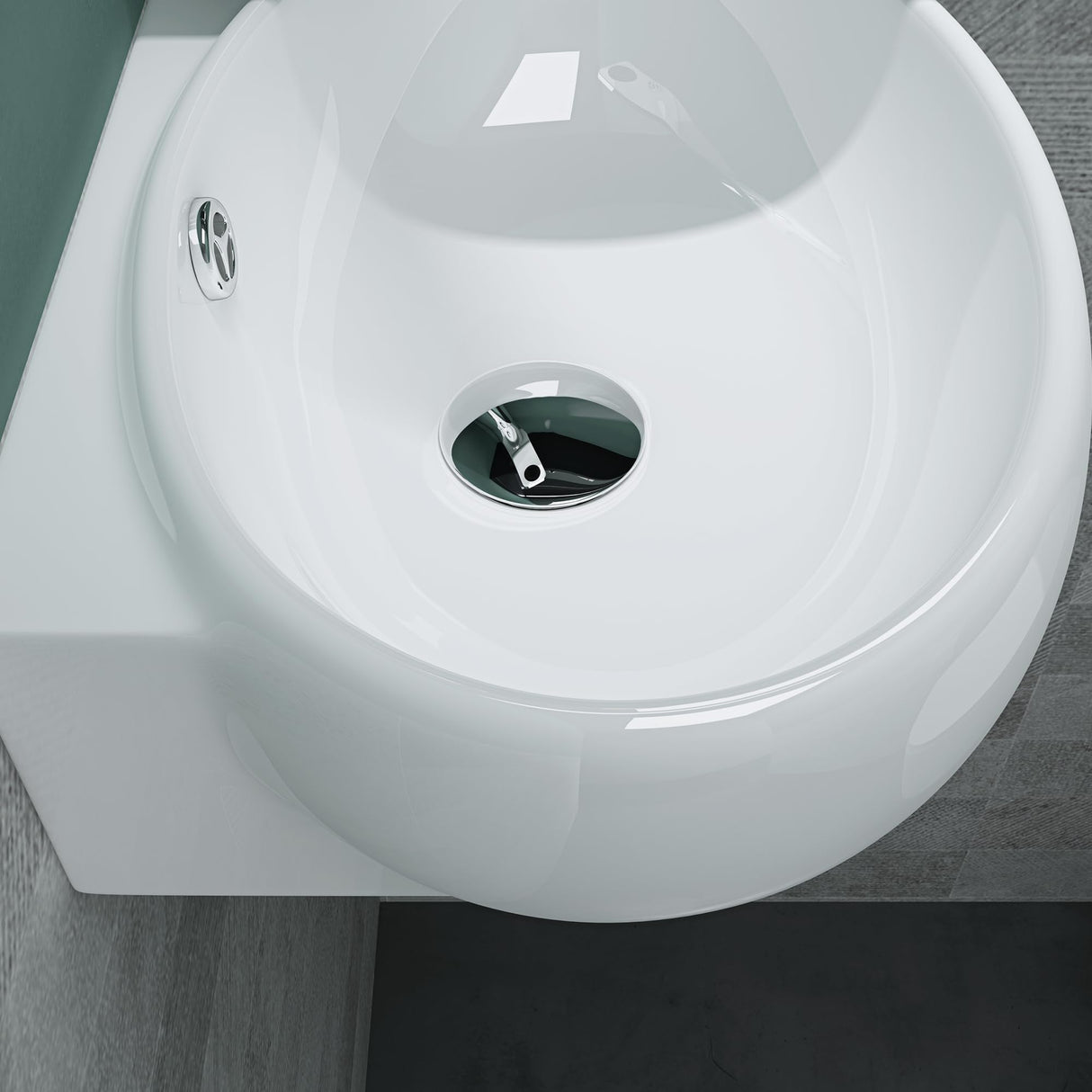 glasvilla Waschbecken Gäste WC Aufsatzwaschbecken Hängewaschbecken aus Keramik mit NANO, BTH: 42x28x15cm, Brüssel001