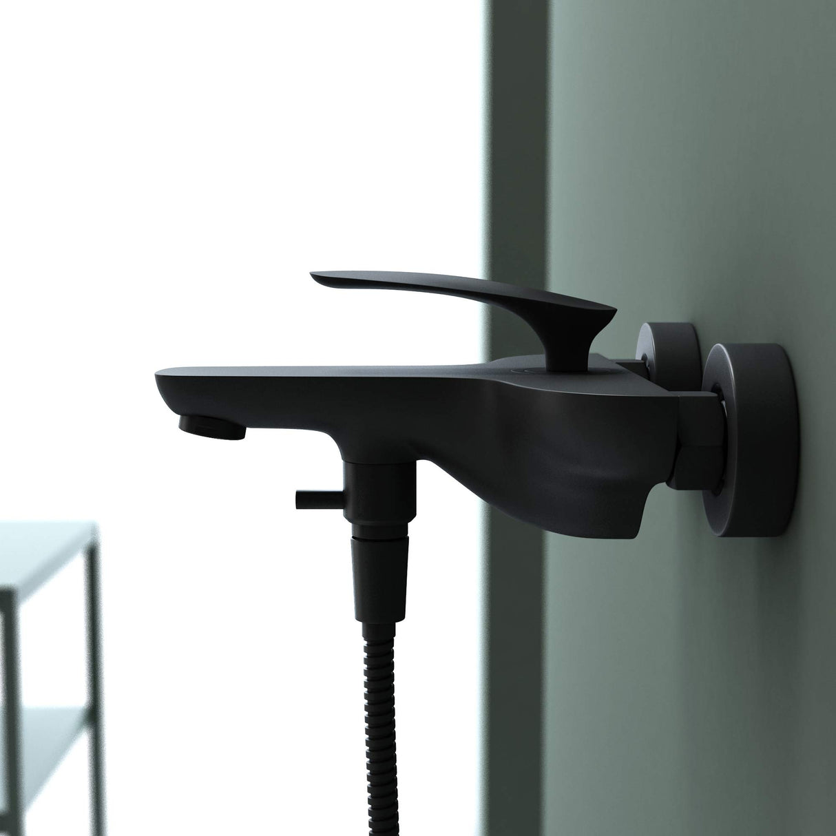 glasvilla Soffione Doccia con Miscelatore Monocomando Saliscendi Sistema Doccetta a 3 Getti per Bagno/Vasca Bagno/Doccia