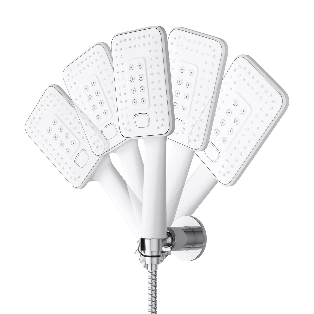 glasvilla Soffione Doccia con Miscelatore Monocomando Saliscendi Sistema Doccetta a 3 Getti per Bagno/Vasca Bagno/Doccia