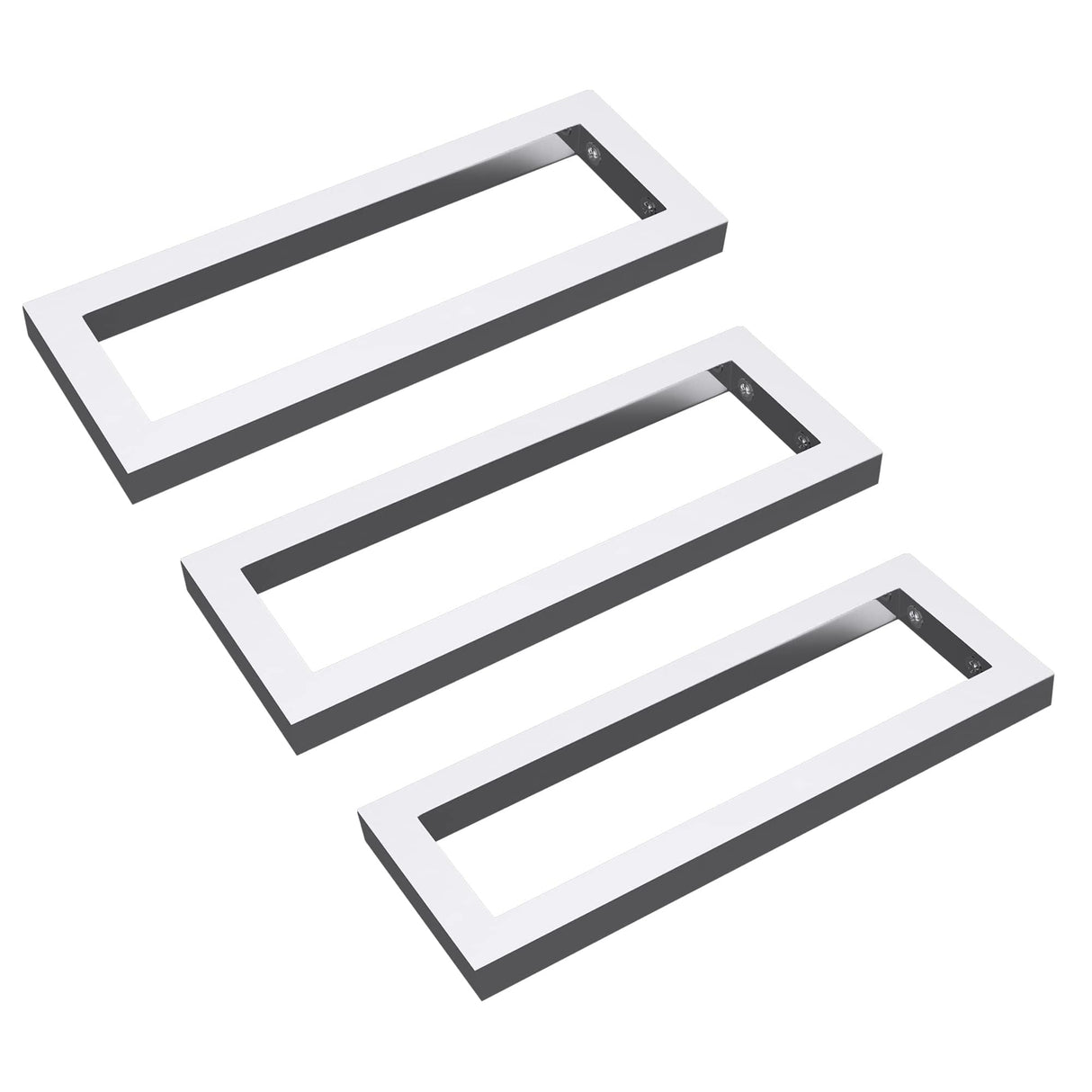 glasvilla Diseño Consola de Pared de Acero Inoxidable Soporte para Lavabo 3 Piezas WH01