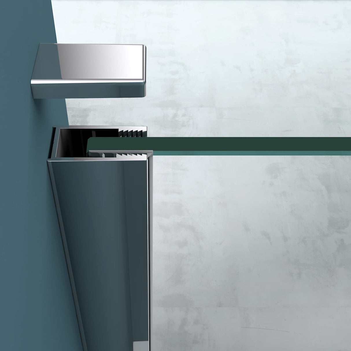 glasvilla Box Doccia Walk-In, Parete Cabina Doccia in Vetro 10mm di Sicurezza ESG con Rivestimento Nano Bremen2MS